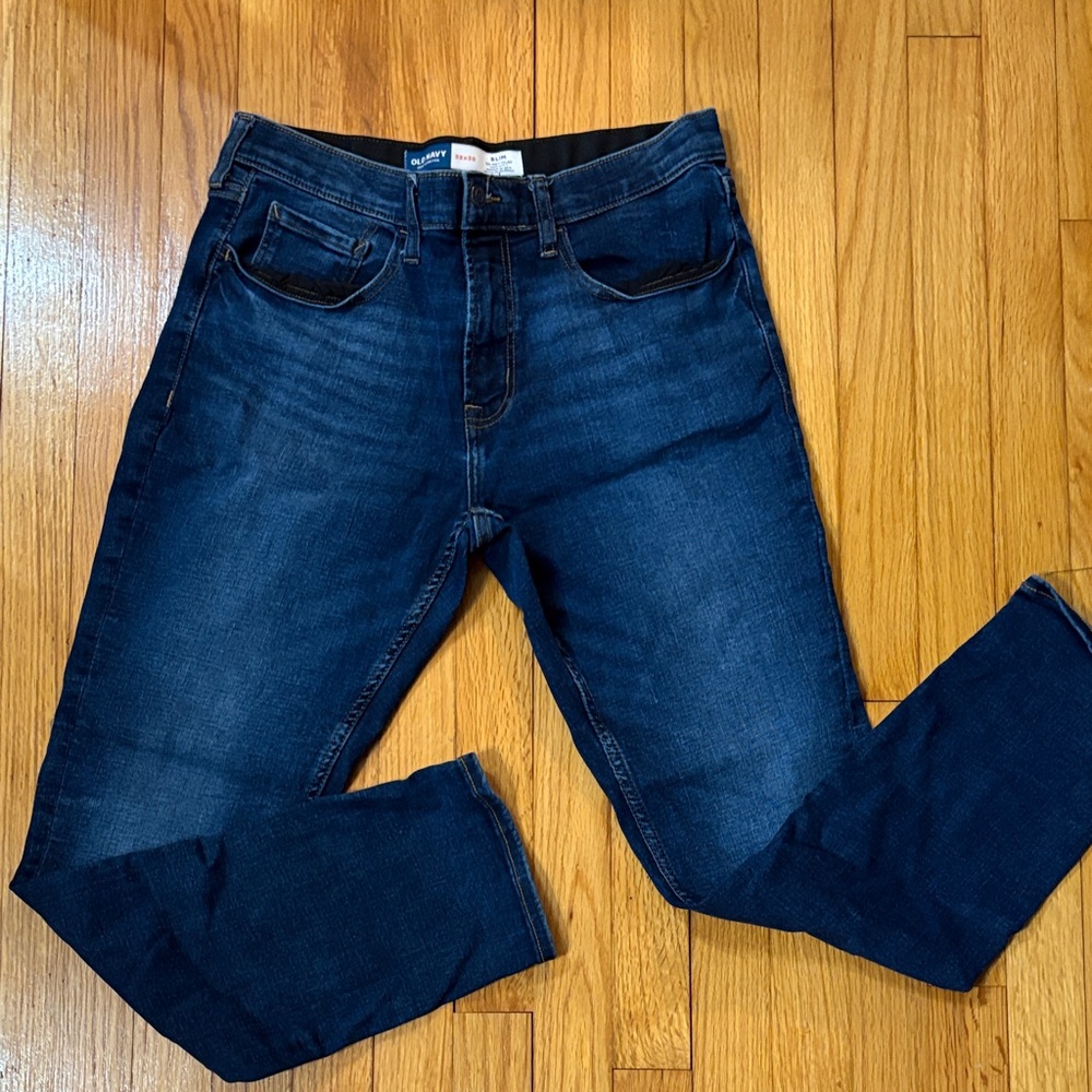 Old Navy Men's Slim Jeans - Dark Blue